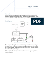 Final Project Light Sensor: Figure 1 - Block Diagram of The Light Sensing Circuit