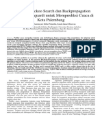 Algoritma CSLM (Cuckoo Search - Backpropagation Levenberg Marquardt) Untuk Memprediksi Cuaca Di Kota Palembang