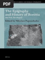 (Brill Studies in Greek and Roman Epigraphy 4) Nikolaos Papazarkadas - The Epigraphy and History of Boeotia - New Finds, New Prospects-Brill Academic Publishers (2014) PDF