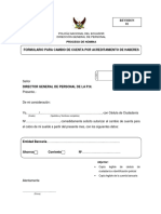 Codigo NOM-F-05 Revision 01: Policía Nacional Del Ecuador Dirección General de Personal