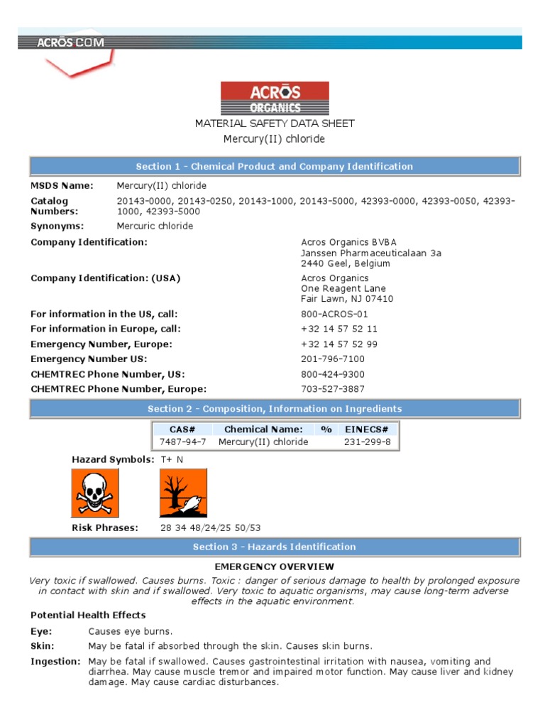 Hg Cl 2 Pdf Mercury Element Personal Protective Equipment
