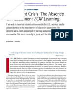 Stiggins, R. J. (2002) - Assessment Crisis. The Absence of Assessment For Learning. Phi Delta Kappan, 83 (10), 758-765