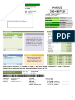 PTCL invoice details for Rana Tariq Mehmood