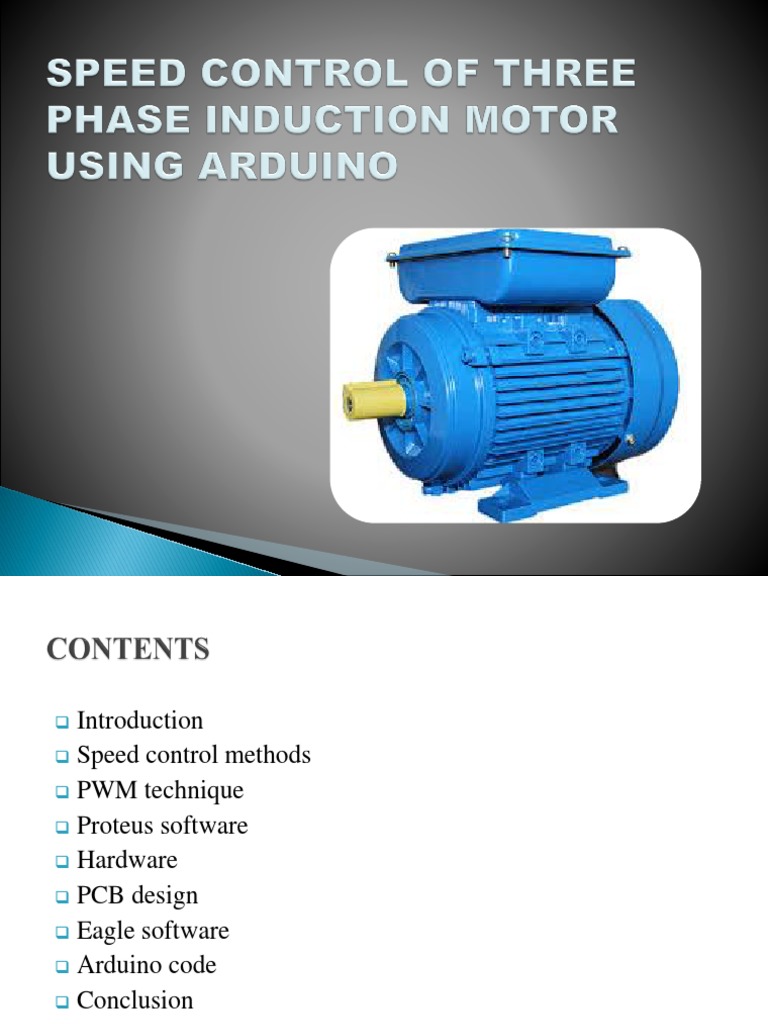 Speed control of three phase induction motor by aurduino | Electric ...