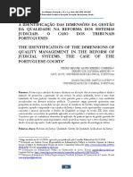 A Identificação Das Dimensões Da Gestão Da Qualidade Na Reforma Dos Sistemas Judiciais