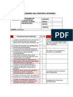 Cuestionario de Control Interno