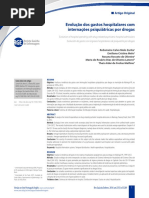 Evolução dos gastos hospitalares com internações psiquiátricas por drogas
