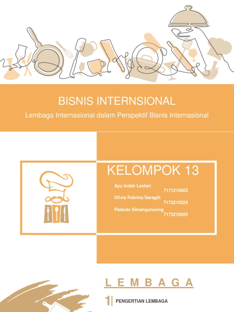 Bisnis Internsional Lembaga Internasional Dalam Perspektif Bisnis Internasional