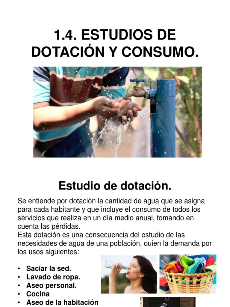 Dotación de Agua Potable por Habitante | PDF | Consumo (economía) | Agua