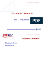 The Job Interview: Part I - Preparation