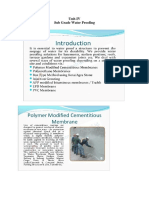 Waterproofing Unit IV Sub Grades