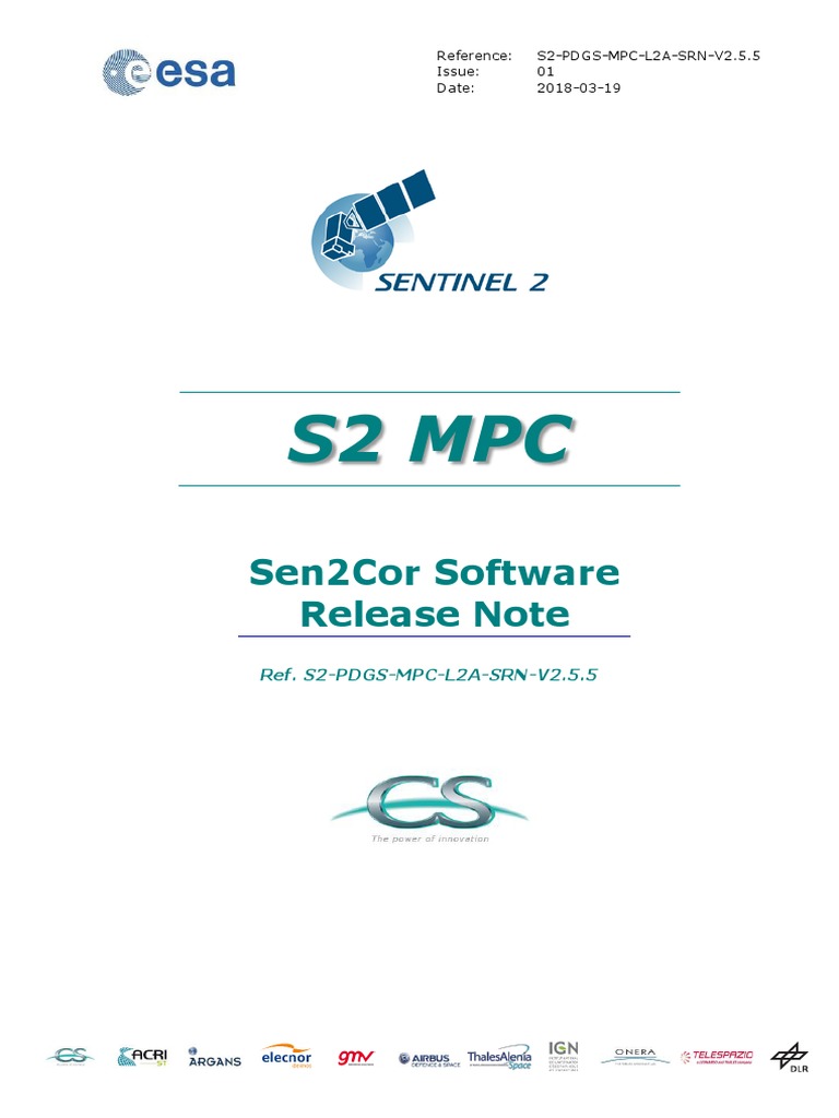 Sentinel - Sen2Cor Guide PDF | PDF | Adobe Photoshop | Computer File