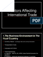Factors Affecting: International Trade