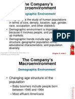 The Company's Macroenvironment: Demographic Environment