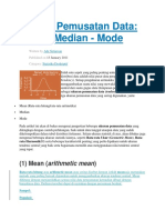 Ukuran Pemusatan Data: Mean - Median - Mode