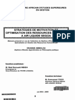 Mémoire - Stratégies de Motivation & Optimisation Des RH PDF