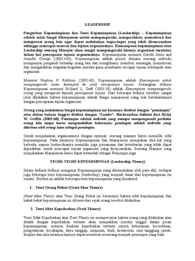 Leadership Manajemen Keperawatan Pdf