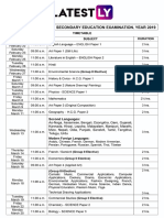 ICSE Class 10 Board Exam Date Sheet 2019