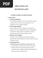 MERCANTILE LAW 2019 Syllabus