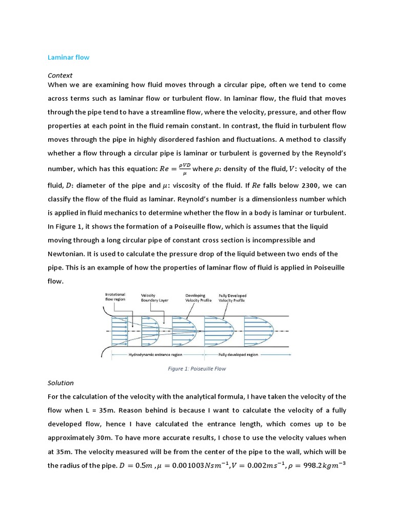 Worksheet 1 PDF Fluid Dynamics Fluid Mechanics