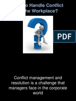Conflict Management at Workplace