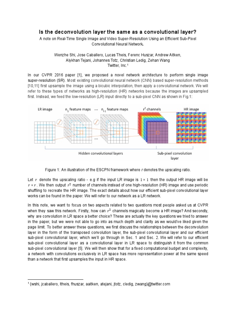 Is The Deconvolution Layer The Same As A Convolutional Layer | PDF ...