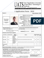 SHUATS Online Application Form