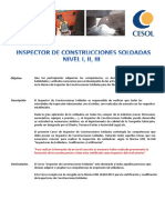 Inscripcion Inspector de Construcciones Soldadas Septiembre 2019