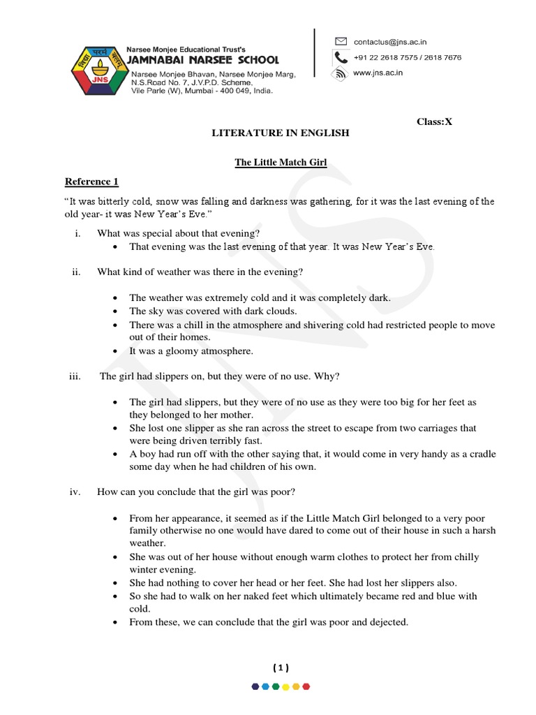 The Little Match Girl PDF