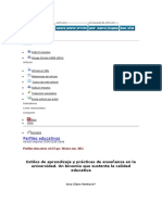 Articulo de Estilos de Aprendizaje en Cielo