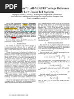 A 70-Na 13-Ppm/ All-Mosfet Voltage Reference For Low-Power Iot Systems