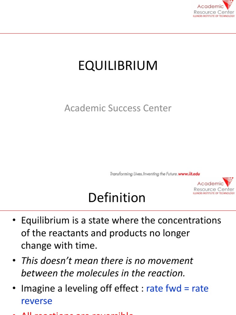 Equlibrium | PDF | Chemical Equilibrium | Reaction Rate