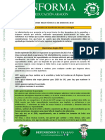 Mesa Técnica 11 de Enero 2018 Opos, Mejora Condiciones Laborales y Otros