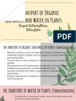 1.8 The Transport of Organic Substances and Water in Plants 5J