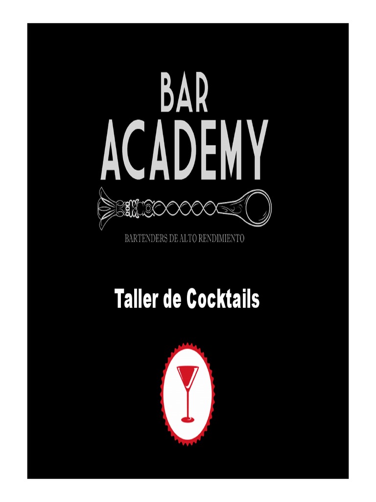 Cocktails Bar Academy Valparaiso PDF Martini (Cóctel) Cócteles