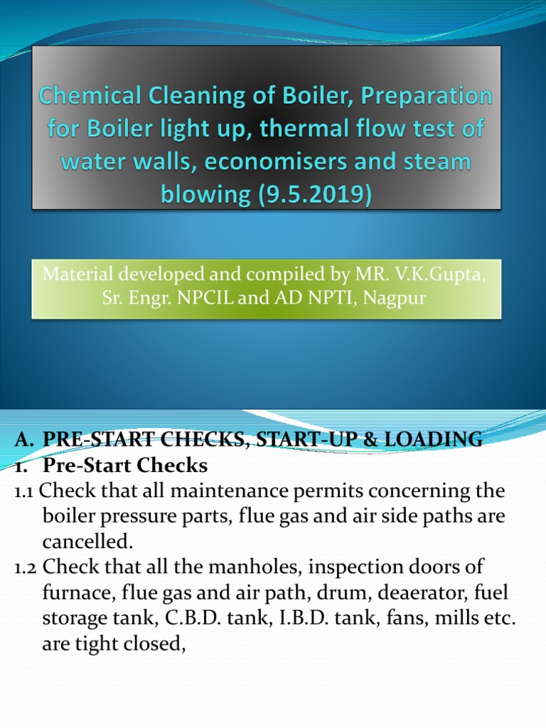 Chemical Cleaning of Boiler Pressure Parts As The PDF Flow