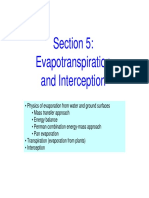 Hydrology Evapotranspiration