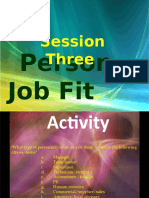 Session Three: Person - Job Fit