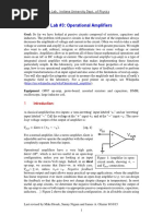 Lab #3: Operational Amplifiers