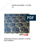 Kebaya Semi Prancis Biru