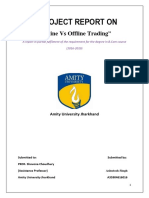 A Project Report On: "Online Vs Offline Trading"