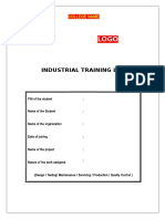 Industrial Training Log Book: College Name
