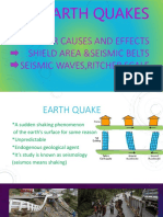 Earth Quakes: Their Causes and Effects Shield Area &seismic Belts Seismic Waves, Ritcher Scale