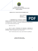 120 - 17 - Aprova o Regulamento de Organização e Implantação de Disciplinas Extracurriculares No IFCE