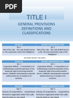 Title I: General Provisions Definitions and Classifications