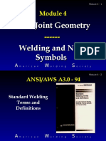 Weld Joint Geometry - Welding and NDE Symbols