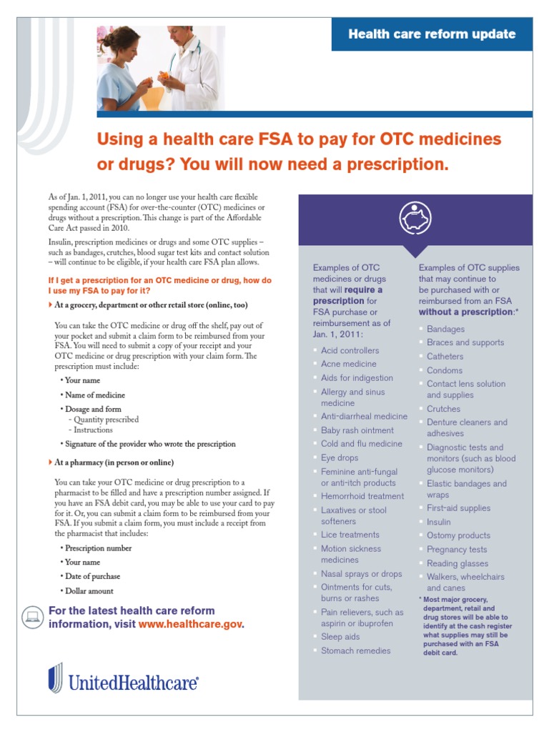 2013 FSA Guide PDF Over The Counter Drug Prescription Drugs