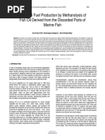 Biodiesel Fuel Production by Methanolysis of Fish Oil Derived From The Discarded Parts of Marine Fish