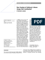 Does Freezing in Parkinson's Disease Change Limb Coordination