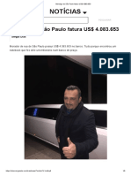 Mendigo de São Paulo fatura US$ 4.083.653